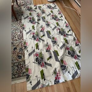 1950s barkcloth curtains